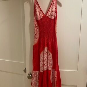 Cool Change Red and White Dress